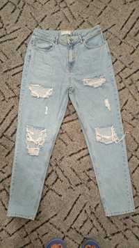 Spodnie damskie, jeansy z dziurami rozmiar 42