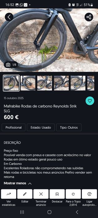 Rodas de carbono calços