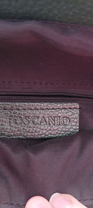 Toscanio torba skórzana butelkowa zieleń duza torebka damska na pasku