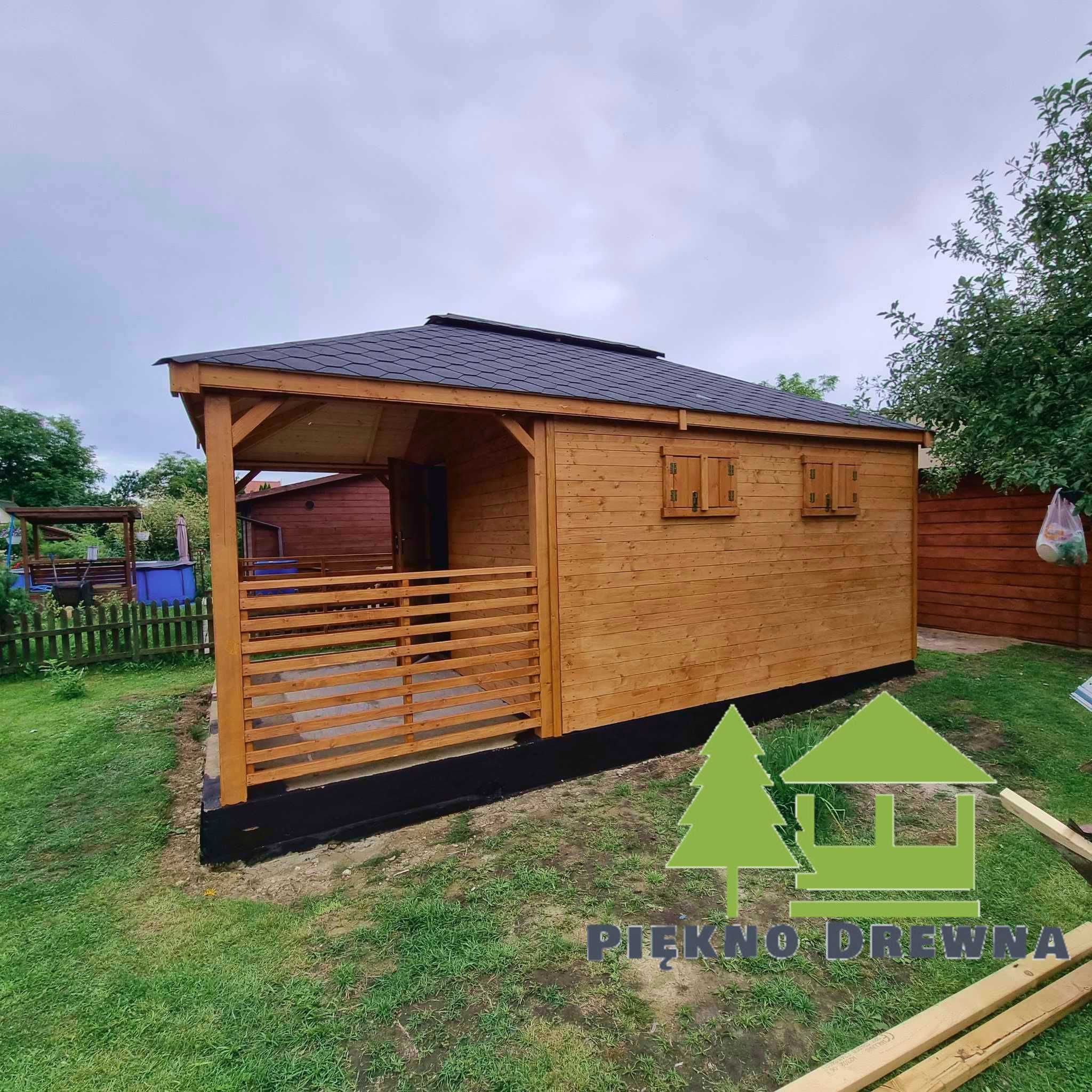 Domek Piotrek 6x4 z tarasem 2x4 Zapraszam
