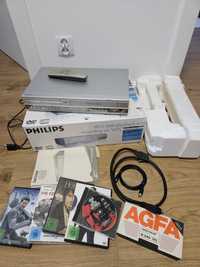 Philips DVP721VR Magnetowid VHS + DVD + nagrywarka Combo pilot