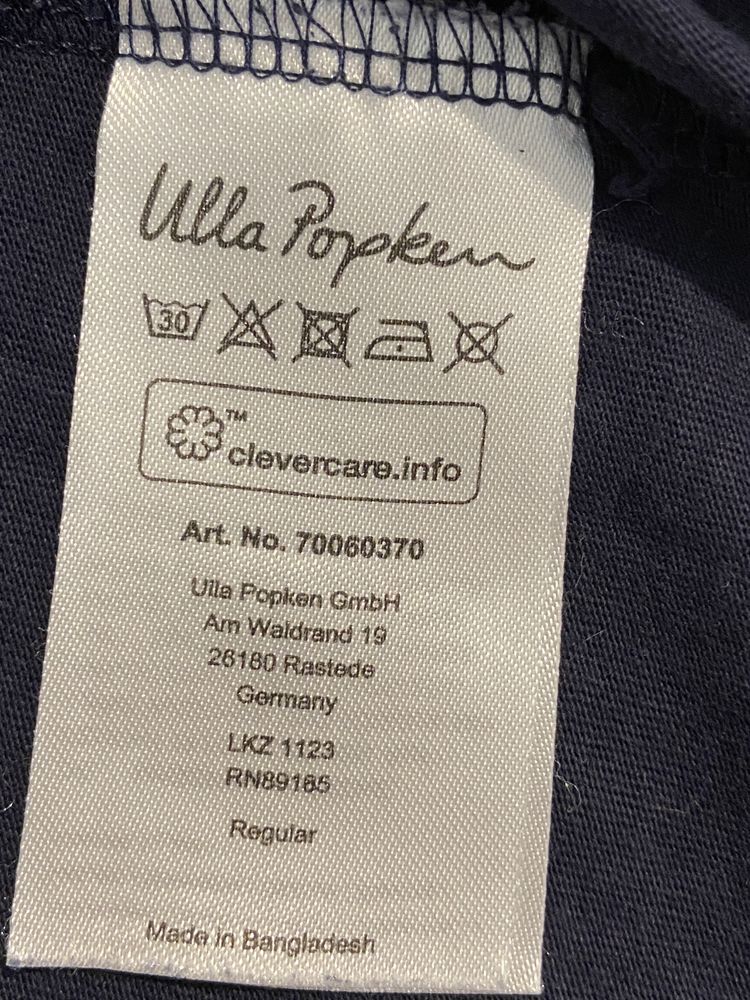 Ulla Popken 5XL Ok 50 granatowa bluzka piżama bawełna Vintage