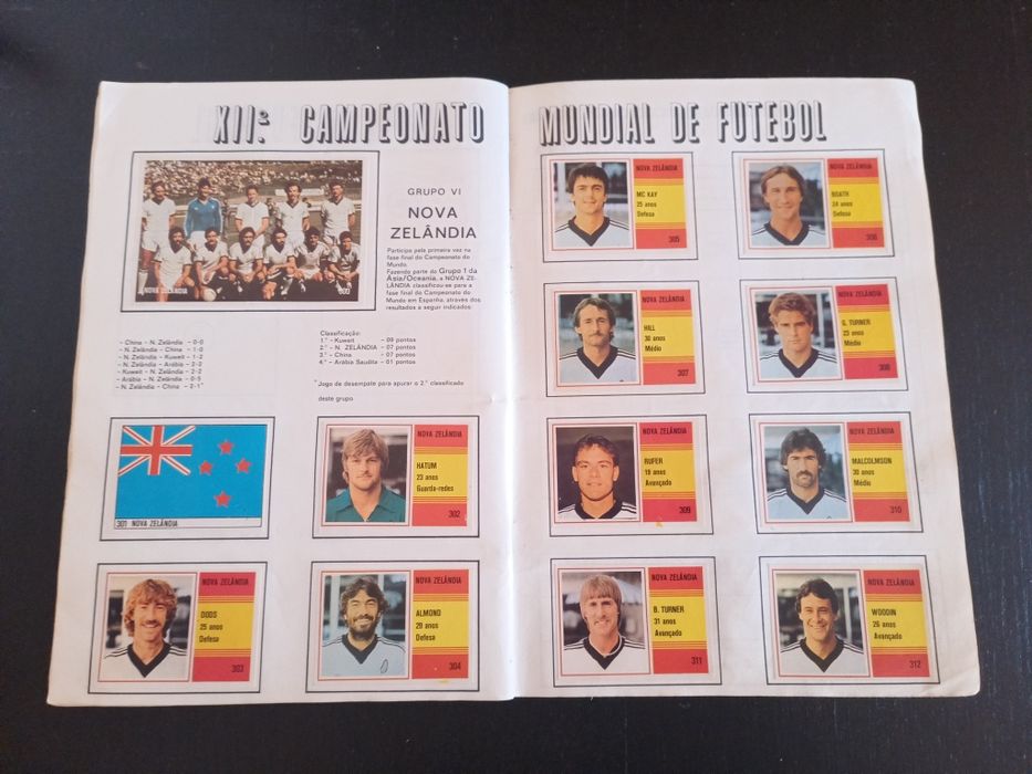 Caderneta completa Espanha - XII Campeonato do Mundo de Futebol