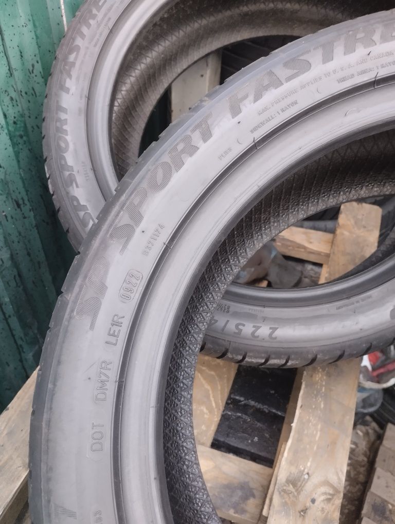 225/45/17 Dunlop run flat 22рік