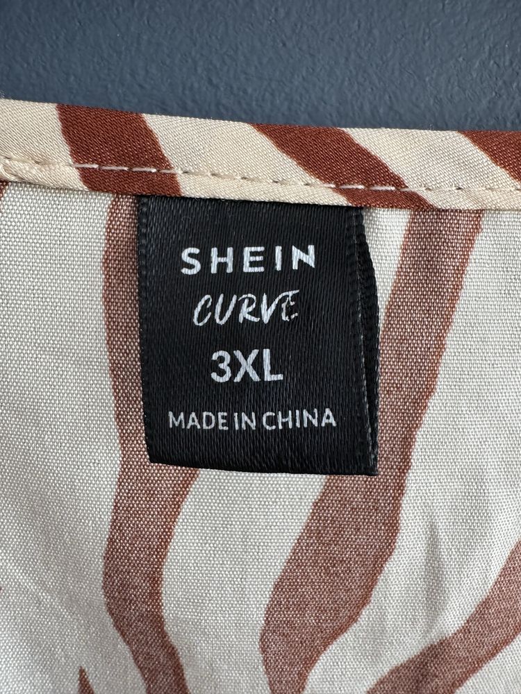 Shein Curve 3XL wiązana kopertowa sukienka