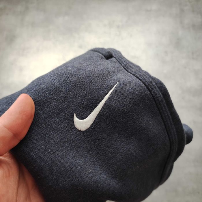 MĘSKIE Spodnie Dresowe Granatowe Bawełna Logo Haft Joggery Sport Nike