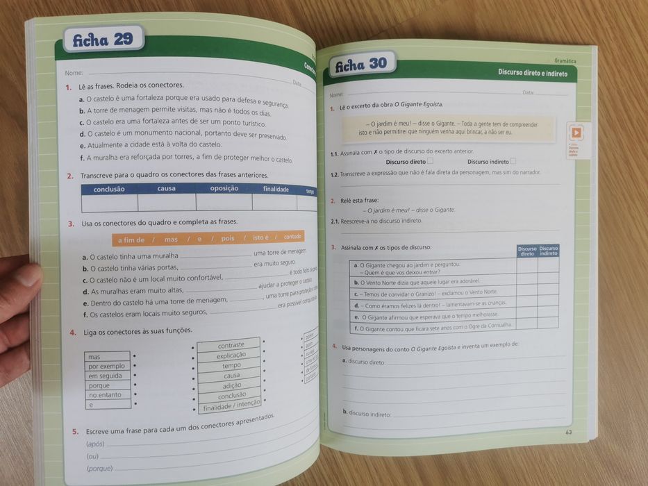 Fichas de português 4 ano