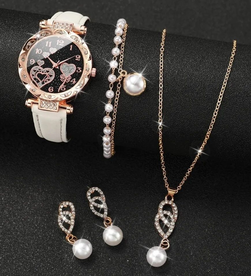 Conjunto Relogio + Bijuteria "PEARL" [Novo]