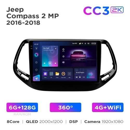 Штатна магнітола Teyes CC3 4+32 Gb Jeep Compass 2 MP 2016-2018