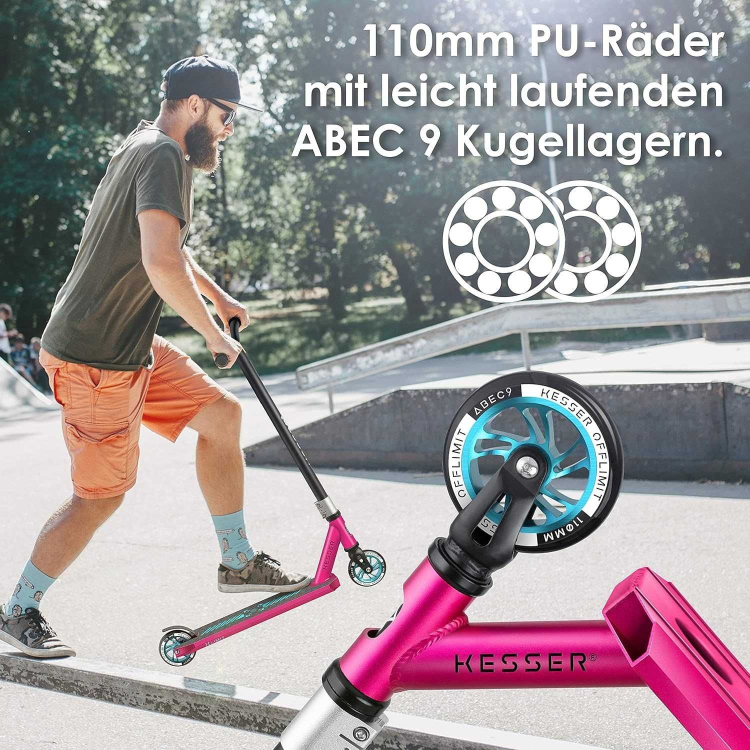 Nowa hulajnoga wyczynowa /KESSER X-Limit / 100kg / Fun Scooter !4235!