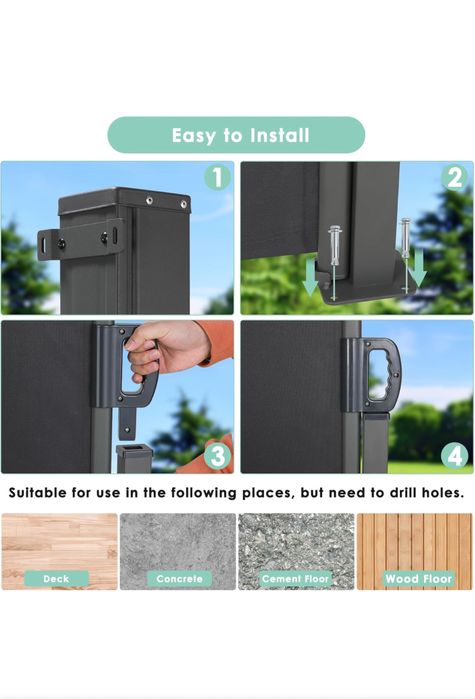 Markiza boczna 160x360 cm (wys. X dł.)