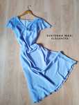 Sukienka maxi baby blue elegancka sukienka basic