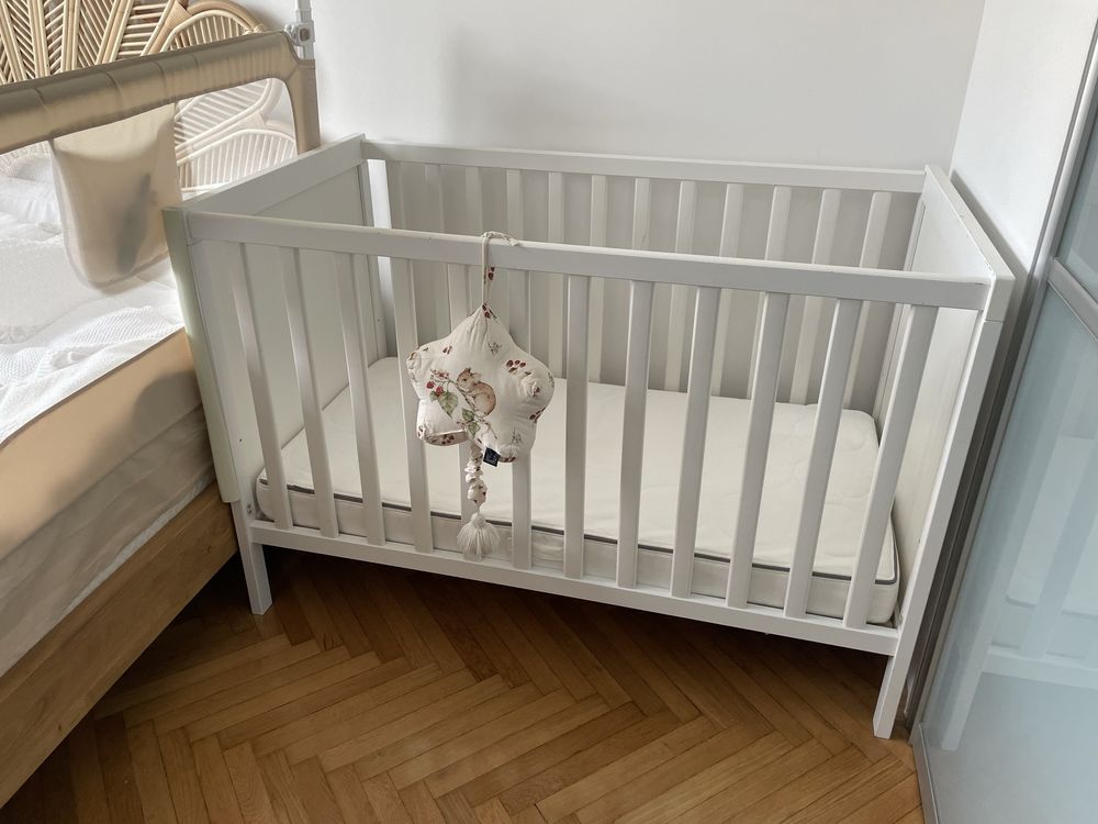 Łóżeczko Ikea Sundvik 120x60 białe Łóżko dla dziecka
