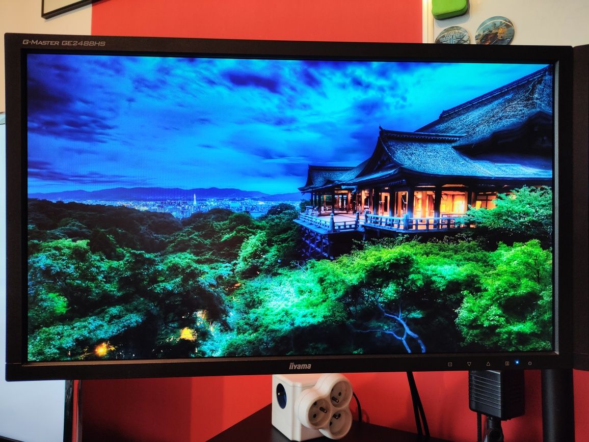 2 monitory iiyama G-Master GE2488HS + uchwyt do monitorów ART L-21N