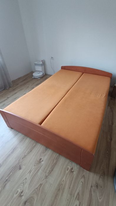 ŁÓŻKO 2-OSOBOWE 140x205 cm z pojemnikiem na pościel