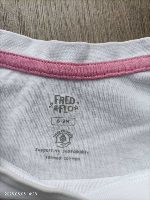 Bluzka z krótkim rękawkiem Fred & Flo rozm. 6-9M