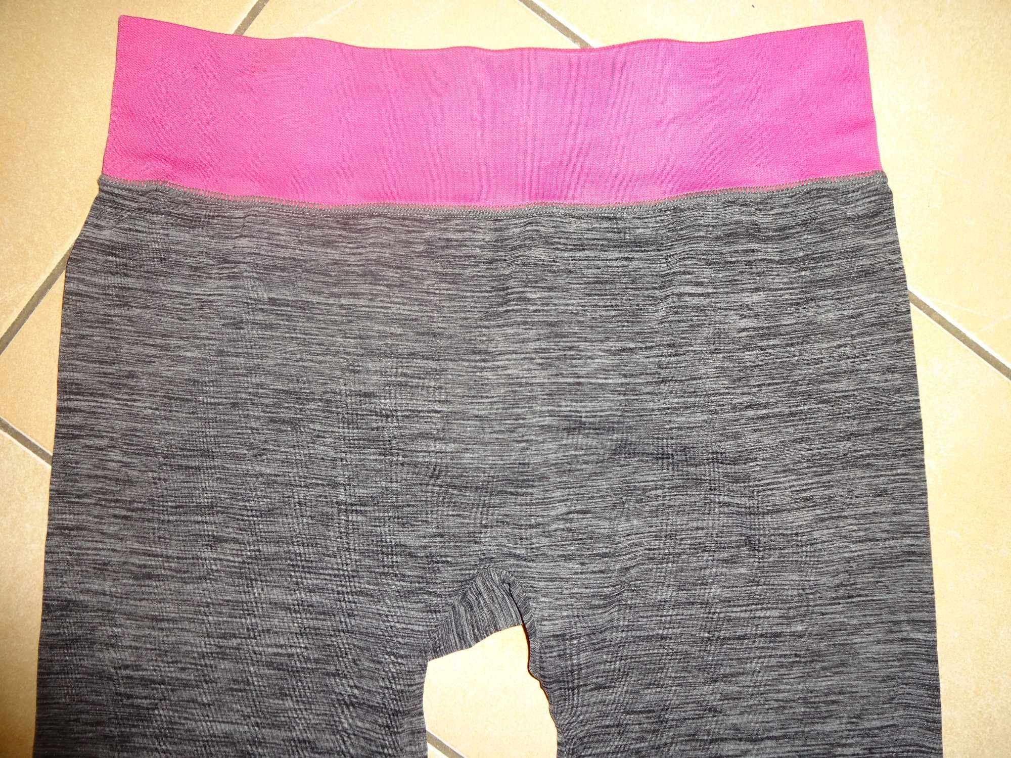 WORK OUT szare różowe spodnie legginsy leginsy Okazja EUR 42-44