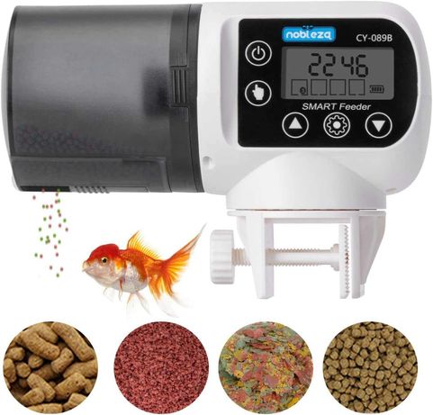 Alimentador automático para aquários, dispensador de comida peixes