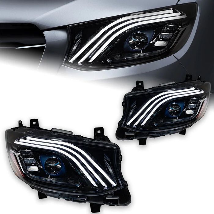 Projektorowe Lampy Przednie LED Mercedes Sprinter - Styl Maybach z DRL