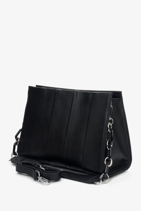 Шкіряна сумка чорного кольору