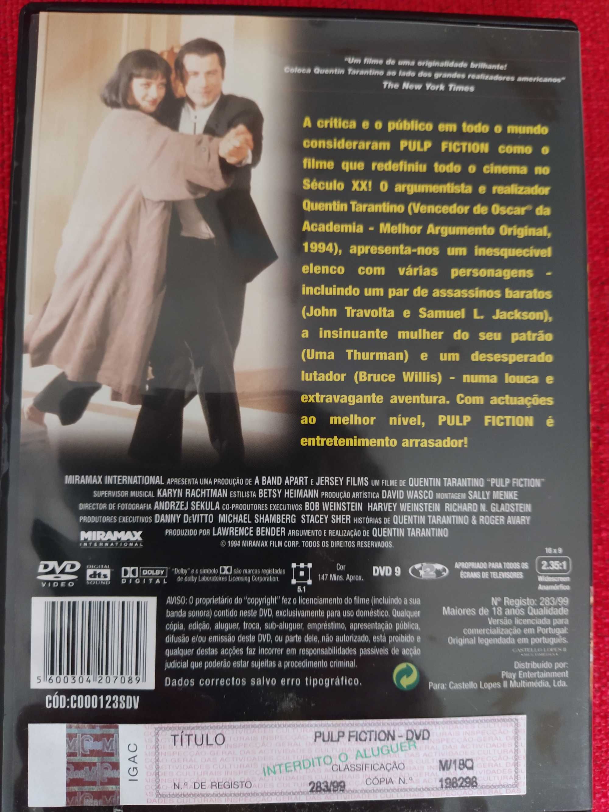 Filme em DVD: Pulp Fiction