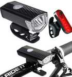 Zestaw lampek rowerowych LED USB przód tył oświetlenie  SA032 T-288