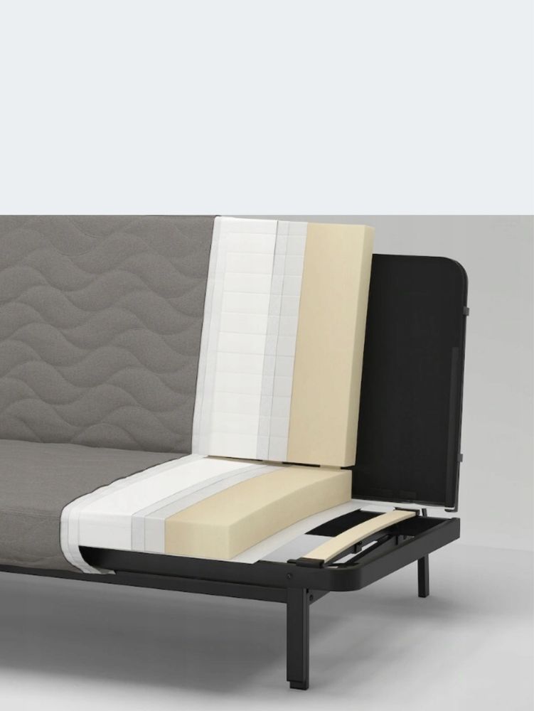 IKEA NYHAMN rozkładana sofa + pojemnik- beż.