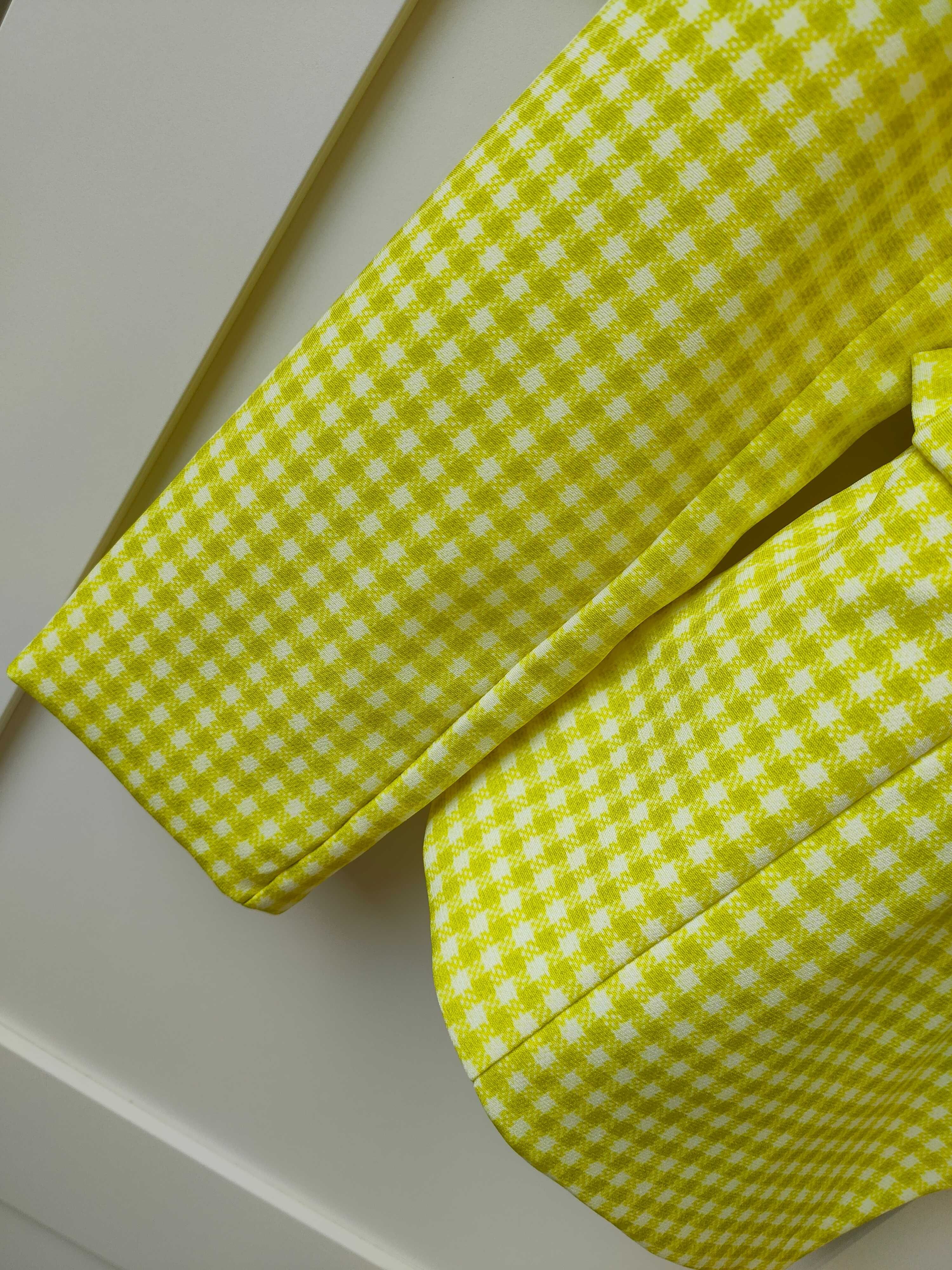 Elegancki garnitur marynarka + cygaretki cytryna limonka 38 M