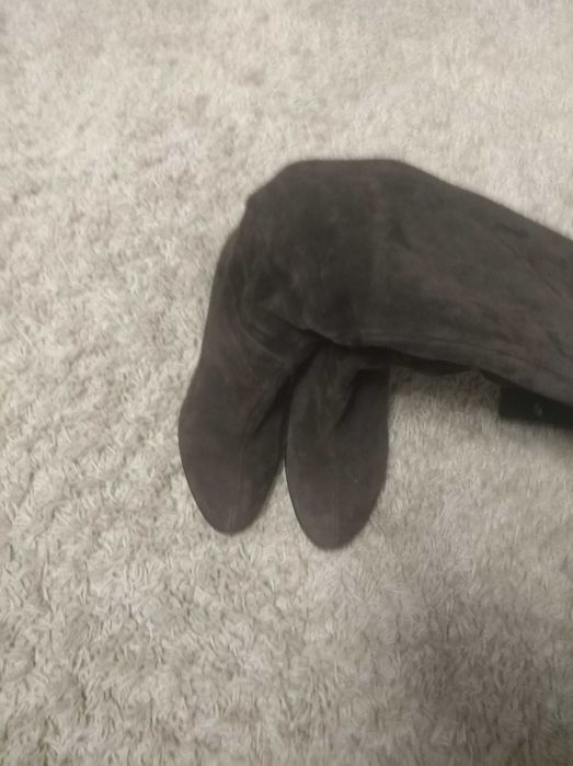 Сапоги замша високі