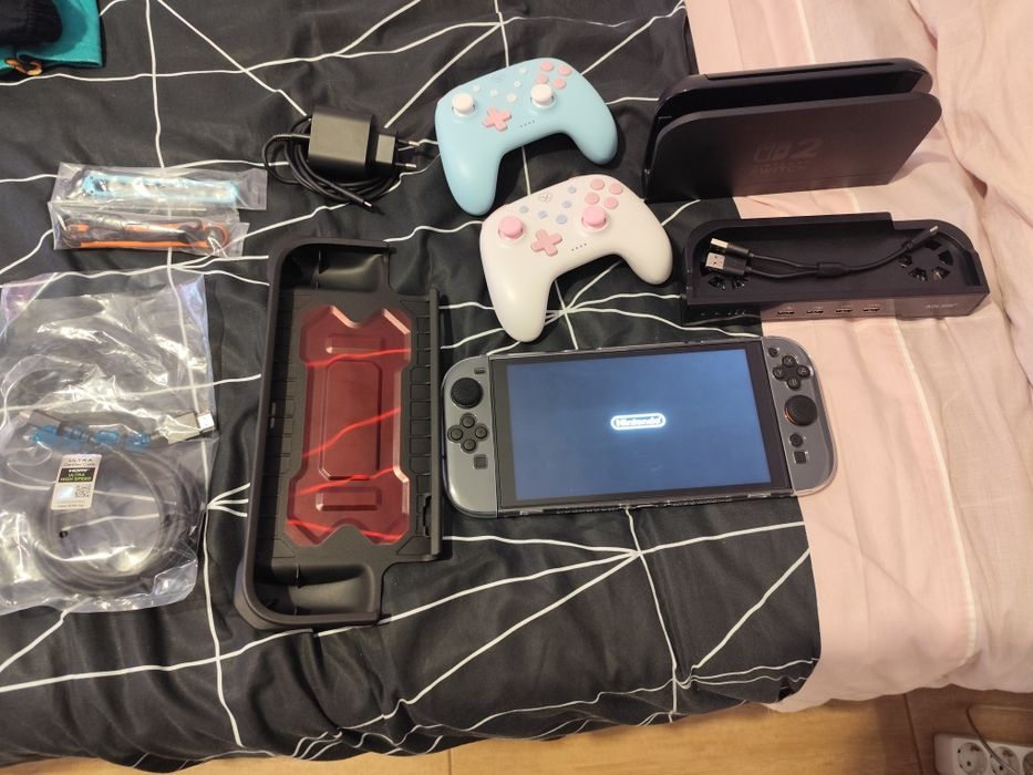 Switch 2 com acessórios, caixa e garantia