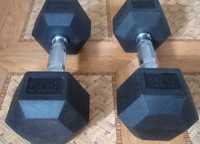 Hantle 2x9kg 18kg zestaw hantla hex 20lb