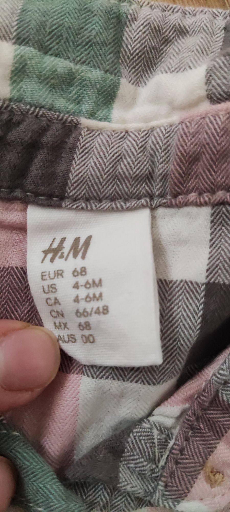 Sukienka w kratkę H&M 68