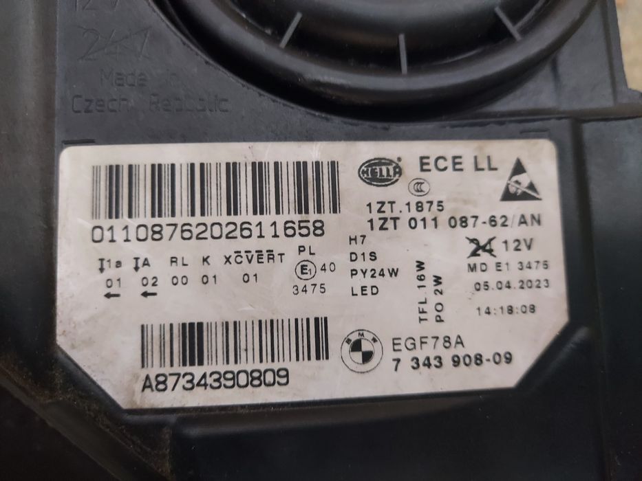 Lampa reflektor BMW F10 F11 LCI LIFT xenon skrętna dynamic prawa EU