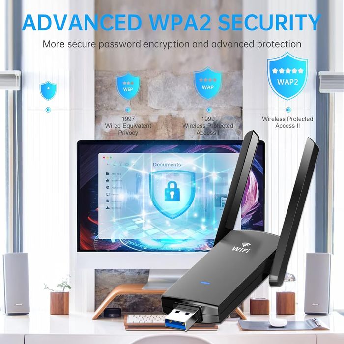 Karta Sieciowa Usb Wifi Ac1300Mbps, Dwuzakresowy Adapter Usb 3.0