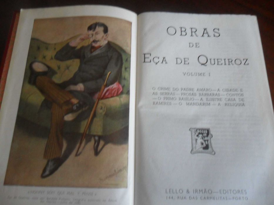 "Obras de Eça de Queiroz" - 1º Volume de Eça de Queiroz - Papel Bíblia