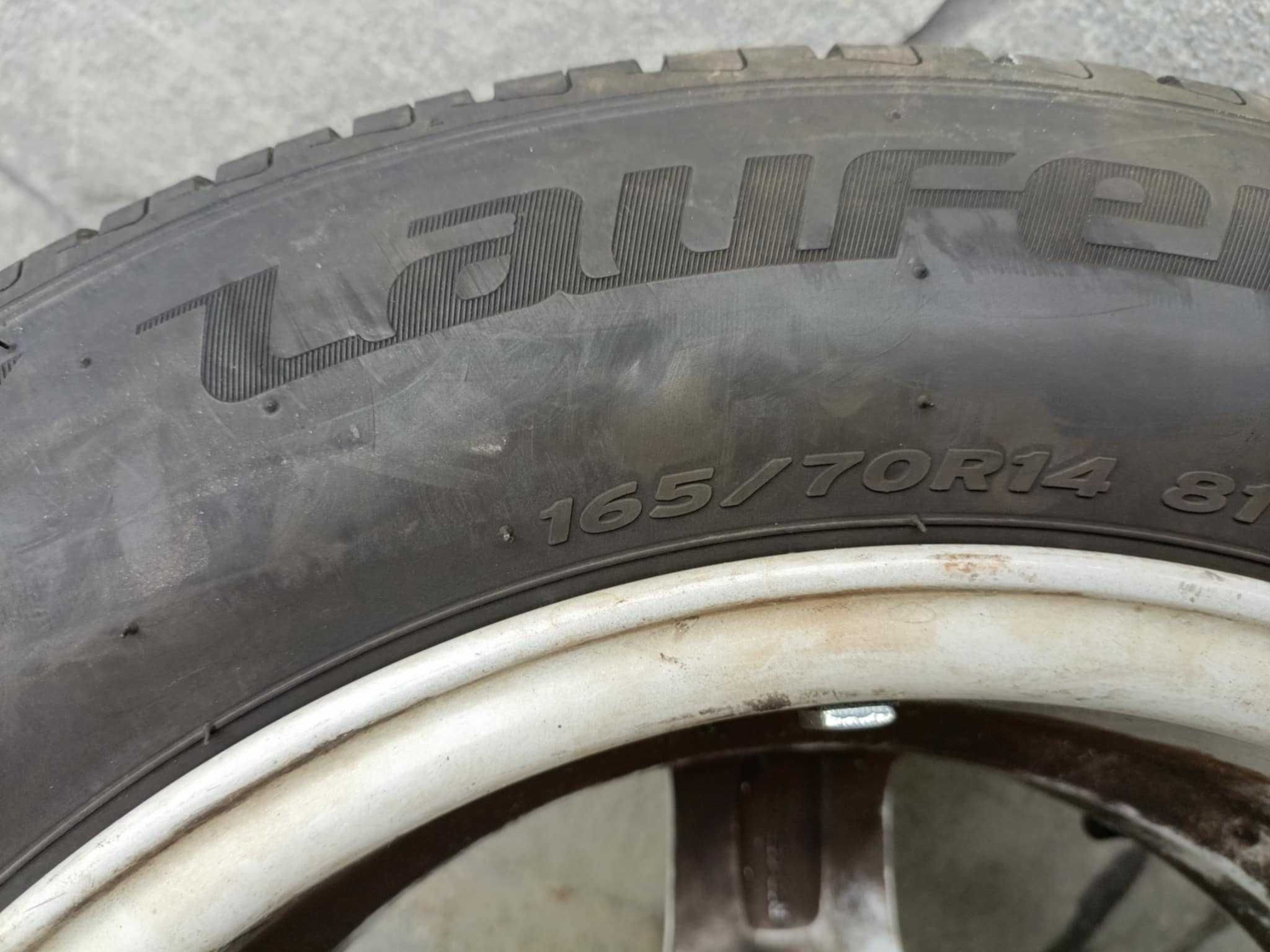 Alufelgi 14" 4x100 oponami letnimi