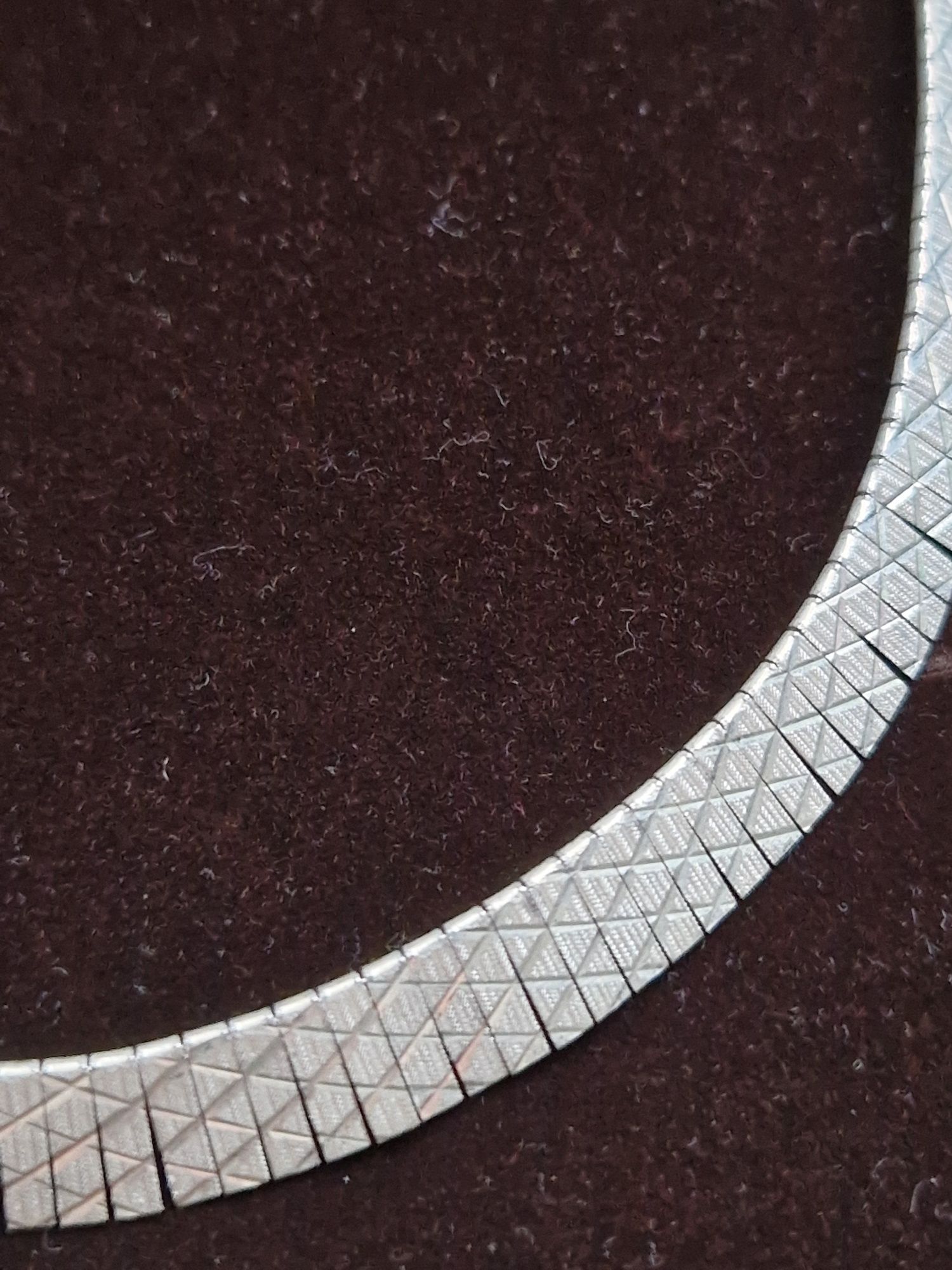 Naszyjnik Kolia W. KRUK Vintage zmijka tasma Srebro 925 diamentowane