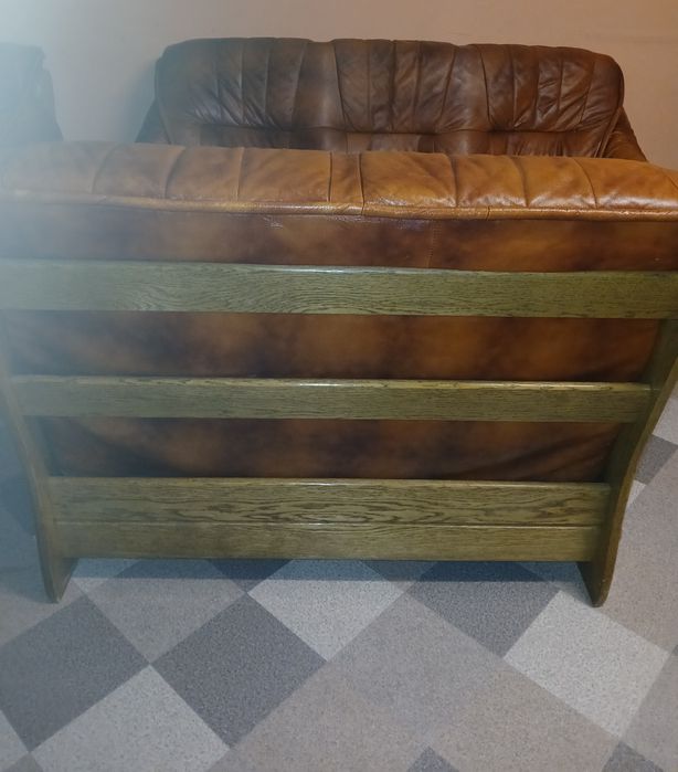 Komplet wypoczynkowy skórzany