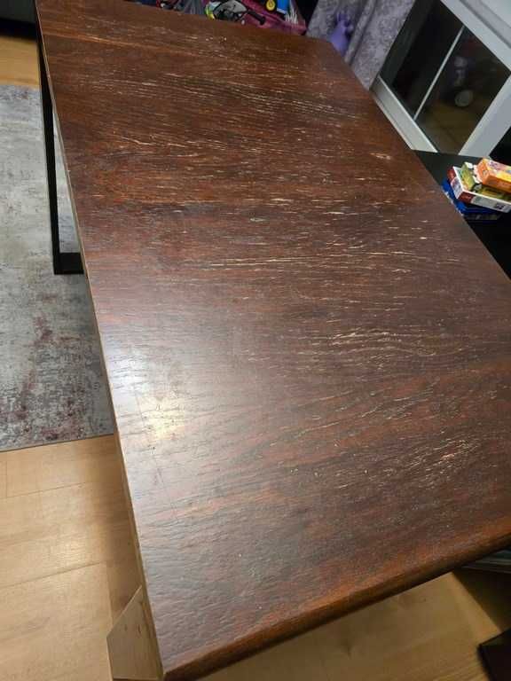 Stół Szynaka nogi czarne LOFTOWE dąb 70x120x80cm