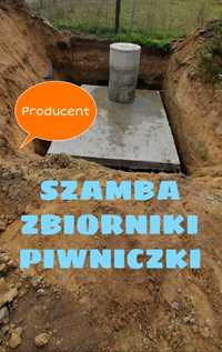 Szamba zbiorniki piwnice szambo betonowe od producenta montaż 4-14m3