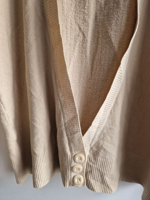 Beżowy sweter Cotton Light z wełną, rozmiar L/XL, modny