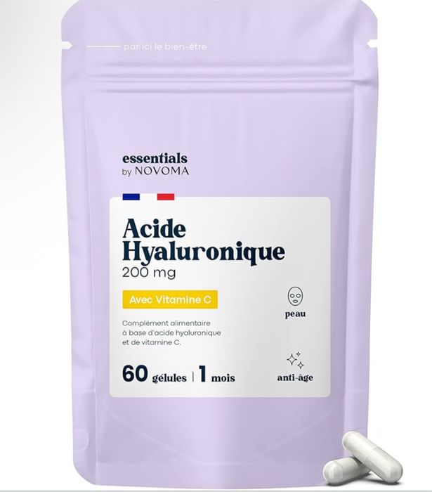 Kwas Hialuronowy+witamina C-60 kap wegańskich,nawilżenie , anti-age