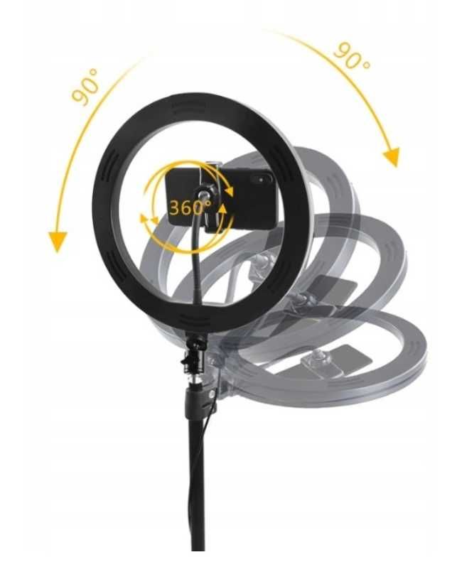 Nowa, pierścieniowa lampa led ring 33cm,do makijażu, rzęs, transmisji