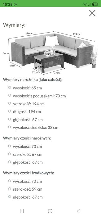 Narożnik na taras technoratan