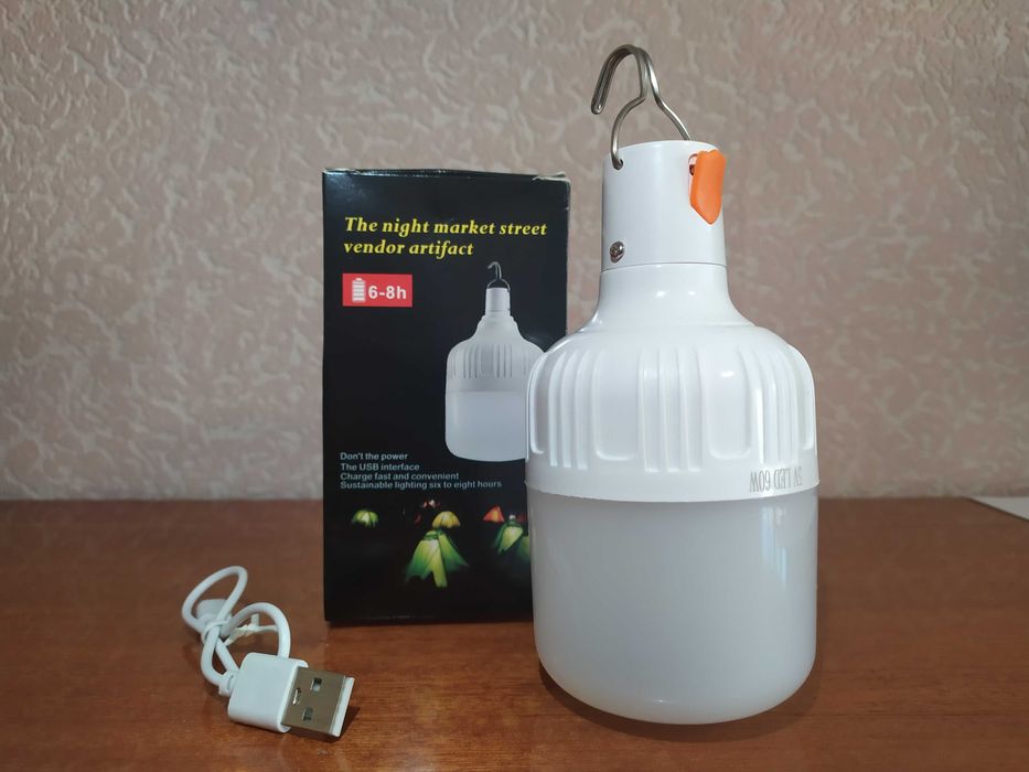 LED - лампа на аккумуляторе с крючком
