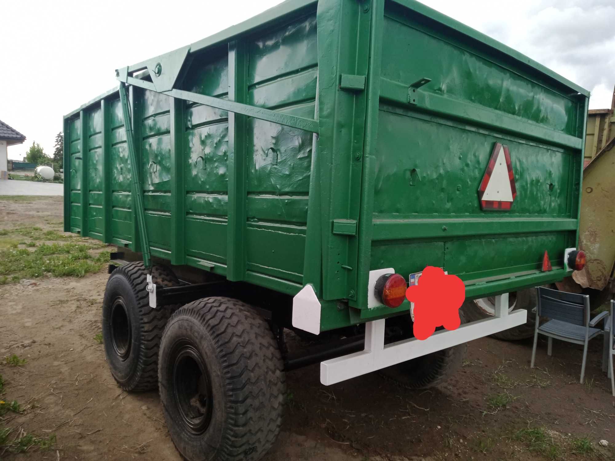 Przyczepa tandem wywrotka 10 t 3 osiowa 6 trzy stronny skorupowa 6