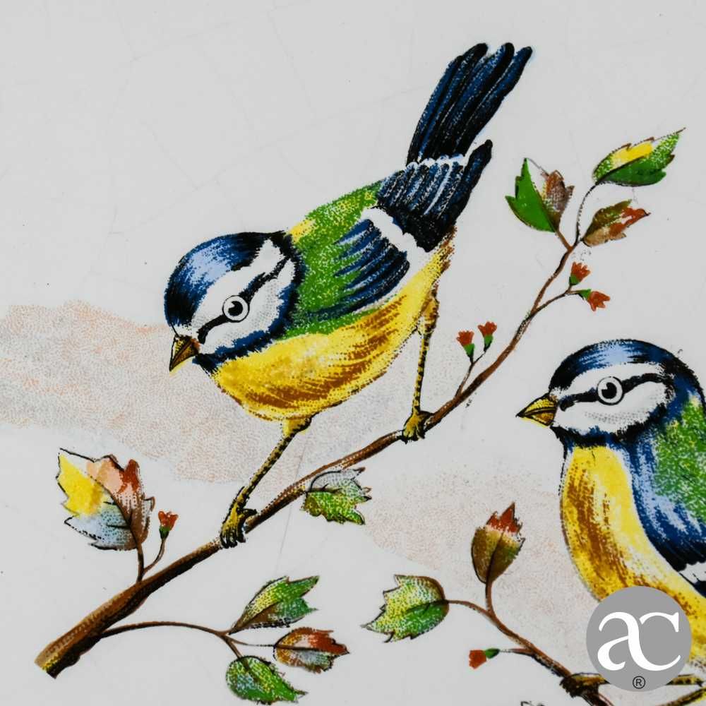 Azulejo da fábrica ARTIBUS representando pássaros nº2