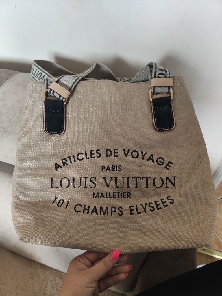 Piękna brokatowa torba Louis LV