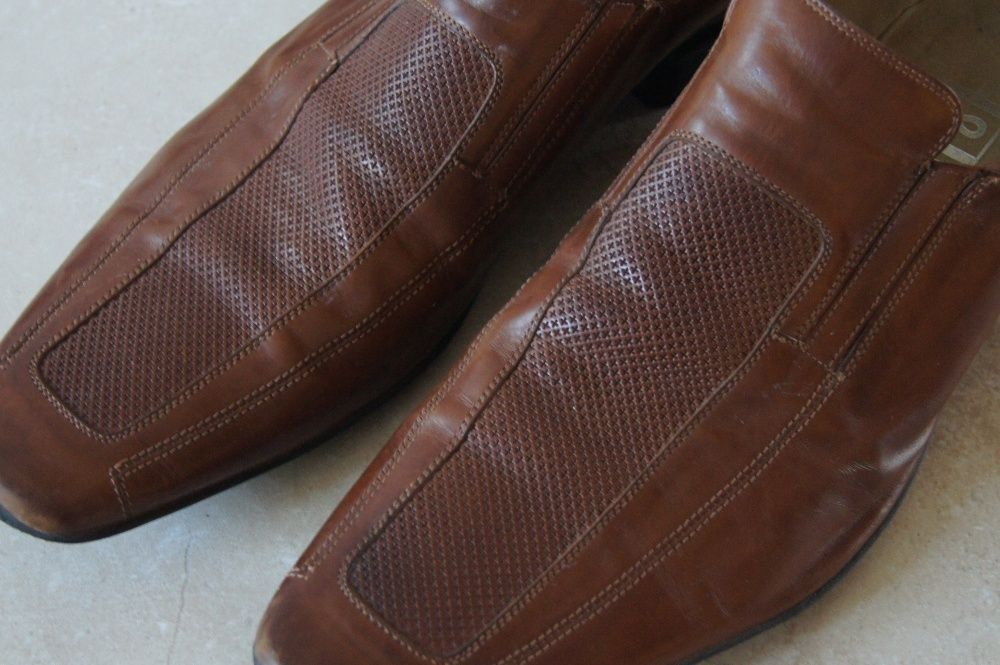 Buty męskie GINO ROSSI 100% skóra r. 43 wkł. 28,5 brąz