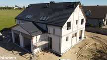 Bliźniak z garażem, duża działka 585 m2